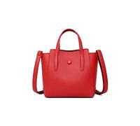 YAQUNICER Women Small Tote Bag Vegan Leather Shoulder Bag Commuter Handbag Purse Satchel, Red, One Size