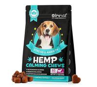 YaqvYoNg Calming Chews for Dogs with Anxiety and Stress - 60 Soft Dog Calming Treats - Storms, Barking, Separation - Valerian Root - Melatonin, Dog Anxiety Relief (Beef)