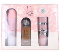 Yara by Lattafa Women Set: EDP + Perfumed Spray + Hair Mist 3.4+6.67+1.7oz SW