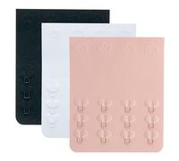 YARBAR Soft Bra Extender 4 Hook Comfort Seamless Back Bra Extension Strap, 3 Pieces