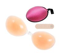 YARBAR Womens Adhesive Bra, Push Up Silicone Sticky Strapless Bras With Disposable Nipple Covers, Reusable Invisible Lifting Bra for Backless Party Wedding