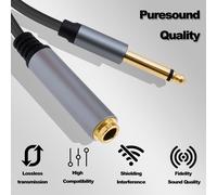 YARCHONN 1/4 Inch TS Extension Cable,3M 6.35mm Mono Male to Female Qua