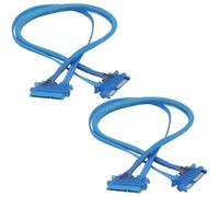 YARCHONN 22Pin SATA Power Extension Cable SATA 3.0 22 Pin 7+15 Pin Male to Female Data Power Combo Extension Cable for SSD,HDD,PCI Cards and Other Equipment -50cm -2pcs