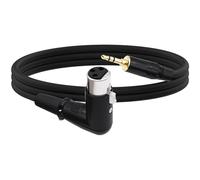 YARCHONN 3.5mm TRS to XLR Balanced Cable Right Angle XLR Female to 1/8 Quarter inch TRS Male Audio Cable Adapter HiFi Stereo Speaker Cord for Smartphone Laptop Mixer Speaker - 1M /3.3FT (XLR Female)