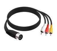 YARCHONN 8 Pin Din to 3 RCA Audio Cable MIDI DIN 8Pin Male to 3RCA Male Vintage Audio Cable Adapter Speaker Cord for Musical instrument Audio Sound System Equipments -1.8M /5.9FT
