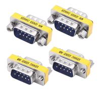 YARCHONN DB9 Gender Changer Coupler RS232 Male to Male Solderless Adapter | 4 pcs in Pack, Mini RS232 Serial Straight Through Gender Converter, D-SUB 9 Pin Connectror for Serial Cable