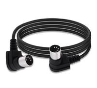 YARCHONN Din 5Pin MIDI Cable Male to Male Right Angle 90 Degree 5 Pin Din Audio Adapter Extension Cable Cord for Synthesizer Amplifier Mixer MIDI Keyboard Equipment-1.5M/4.9FT