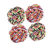 YARCHONN Dog Rope Balls Kit 4pk fun Interactive Cotton Balls for Small Medium Dogs Relieve Boredom, Chewing, Teething and Indoor Outdoor Training