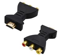 YARCHONN HDMI to RCA AV Adapter HDMI Male to 3-RCA Female Converter, 2pcs
