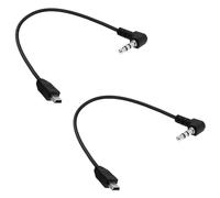 YARCHONN Mini USB to 3.5mm Audio Cable Adapter Mini USB Male to 3 Pole 3.5mm TRS Male AUX Stereo Audio Converter Extension Cord for Phones CD/DVDS Digital Camera-25cm/9.8in-2pcs