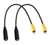 YARCHONN RCA to 6.35mm 1/4 inch TS Female Audio Cable Adapter,30cm, 2pcs