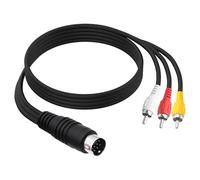 YARCHONN S-Video 7Pin to 3 RCA AV Composite Video Cable Mini Din 7Pin Svideo Male to 3 RCA Male Transfer Converter Cable Red Yellow White Video Adapter Cord for DVD HDTV Video PC Projector -1.5M