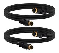 YARCHONN S-Video Cable 4 Pin Mini Din SVideo Male to Female Extension Cable,SVHS Lead Cord Male Connector for HDTV VCR DVD Projector Camera Camcorders -1.8M-2pcs (Male to Female)