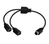 YARCHONN S-Video Cable Mini Din 4 Pin SVideo Y Splitter Extension Cable 4 Pin Mini Din SVHS Y Splitter Lead Cord Male to Female Connector for HDTV VCR DVD Projector Camera Camcorders -30cm