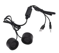 YARCHONN USB Mini Computer Speakers for Desktop Laptop Small PC Speakers USB-Powered 3.5mm TRS Stereo Jack with Volume Control Adjustment for MP3 Phone-1.2M/3.9FT