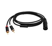 YARCHONN XLR to 2 RCA Y Splitter Cable Unbalanced Dual RCA Phono Male Plugs to XLR 3 Pin Male Connector Adapter Splitter Patch Audio Cable for Microphone Amplifier Mixer Instruments -2M (XLR Male)