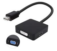 YARCHONN YARHONN Mini DP to HDMI VGA DVI Adapter Thunderbolt Mini Displayport to VGA DVI HDMI 3 in 1 Adapter Converter Male to Female Cable for PC Laptop TV Projector