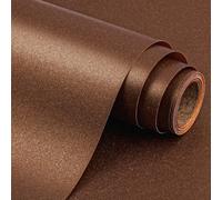 Yarcony Shimmer Chocolate Brown Wrapping Paper Big Roll, Dark Brown Matte Wrapping Pape for Gift, Solid Color Pearly-lustre Gift Wrap for Anniversary Birthday Christmas Craft Project(30Inch X 33Feet)