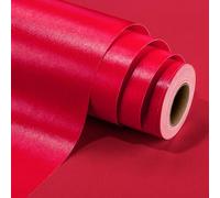Yarcony Shimmer Christmas Red Wrapping Paper Roll - 30 Inches X 33 Feet - Solid Color Pearly-lustre Gift Wrap Birthday Wrapping for Baby Shower, Weddings, Christmas and Anniversaries