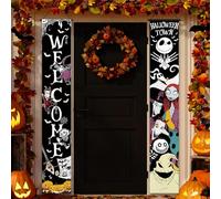 Yarcooly Gothic Decor Banner, 12 x 71 Inches, White, Polyester, Rectangular