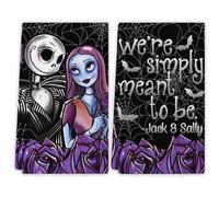 Yarcooly Halloween Kitchen Towels Dish Towels Gothic Decor Day of The Dead Halloween Decorations for Home Party