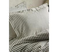 YARD 2 Pack Pure Cotton Hebden Stripe Pillowcases Grey Mix