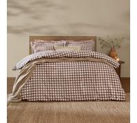 Yard Barton Gingham Check Duvet Cover Set, Chocolate, King