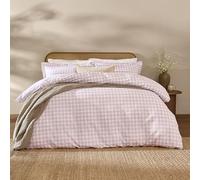 Yard Barton Gingham Check Duvet Cover Set (Sugared Almond, Super King)