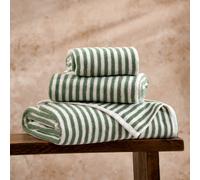 Yard Hebden Forest Green Striped Cotton Towel - SHEET, FOREST