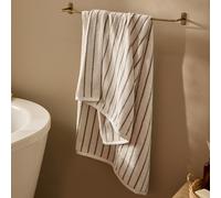 furn. Yard Hebden Narrow Stripe Bath Towel - Ultra Soft 100% Cotton Striped Luxury Bathroom Towel (Mole - 70x130cm)