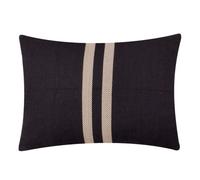 Yard Benton Woven Cotton Polyester Filled Cushion in Black Yard Black