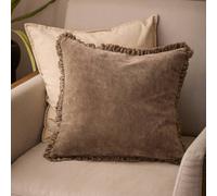 Yard Bertie 100% Cotton Velvet Cushion in Chocolate | Size: 45 cm x 45 cm Yard Chocolate 45 cm x 45 cm