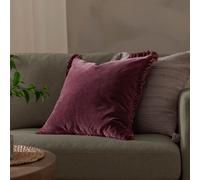 Yard Bertie 100% Cotton Velvet Cushion in Dark Red | Size: 45 cm x 45 cm Yard Dark Red 45 cm x 45 cm