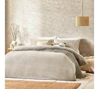 Yard Boucle Textured Super King Duvet Cover Set Greige, Multi