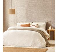 Yard Boucle Textured Super King Duvet Cover Set Greige, Multi