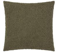 Yard Cabu Feather Filled Cushion - Scandi Minimalist Chunky Boucle Textured Decorative Pillow (Khaki - 55x55cm)
