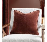 Yard Chenille Plain Piped Cushion - Nutmeg - 50x50cm