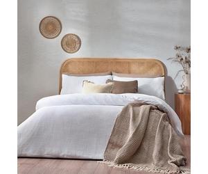 Yard Chunky Waffle Cotton Duvet Cover Set (White, Super King) | 100% cotton waffle weave with a soft textured finish