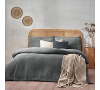 Yard Chunky Waffle Dusk Duvet Cover Set