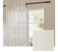 Yard Cirrus Woven Sheer Curtain Panel Pearl 140Cm Width 250Cm Drop, Cream