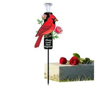 Yard Decor Stakes - Solar Powered Lighted Red Bird Sign | Cardinal Decor Garden Stake Light - for Farmhouse Spring Nature Aesthetics Indoor