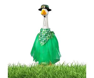 Yard Duck Clothes - Irish Grass Mat Duck Clothes With Hat And Bandana | Decorative Garden Decoration With For Thanksgiving Suitable For Outdoor Garden On The Terrace At The Farm Entrance Or The