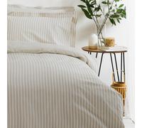 The Linen Yard Hebden Super King Duvet Cover Set Cotton Natural, Cream