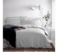 Yard Duvet Cover Set Hebden Stripe 100% Cotton Grey King