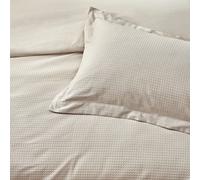 Yard Waffle Textured Super King Duvet Cover Set, Cream