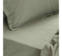 Yard Fitted Sheet Hebden Washed Cotton 100% Cotton Bay Green King