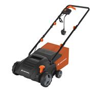 Yard Force 1500W Electric Lawn Scarifier and Aerator, 2-in-1 Moss & Thatch Remover, 32cm Working Width, 4-Stage Height Adjustment, 35L Collection Bag