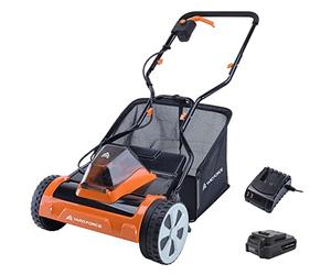 Yard Force 20V 4.0Ah Cordless Cylinder Lawnmower 38cm cutting width 45L Grass Bag Li-Ion Battery & Charger Included - part of CR20 Range - LM C38A
