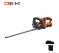 Yard Force 20V/2.0Ah 45Cm Cordless Hedge Trimmer, 51Cm Blade Length, 16Mm Cutting Diamater - Lh C41A - Cr20 Range, Orange