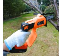 Yard Force Mini Chainsaw Cordless Pruning Battery Powered Lightweight Pruning One Handed 20V 2.0Ah Lithium-Ion Small Chain Saw for Tree Trimming, Cut Wood
